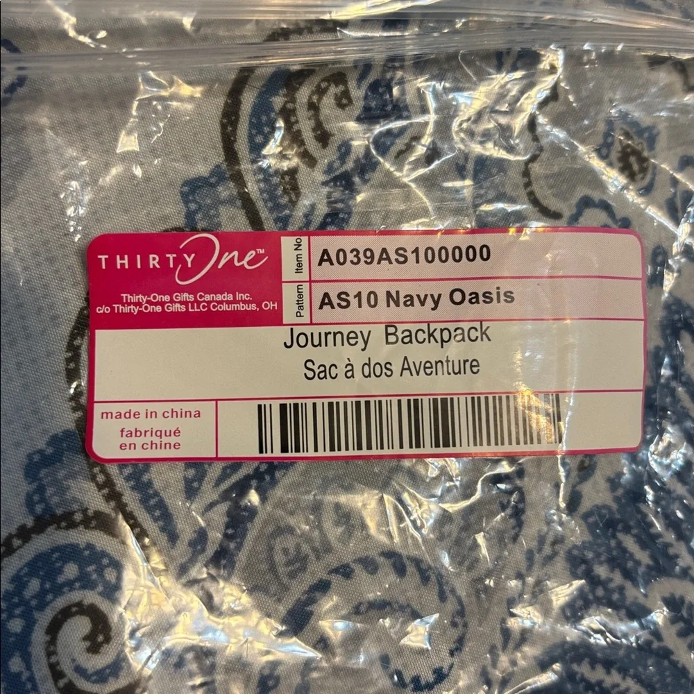 Thirty One  Journey Backpack- Navy Oasis - Picture 14 of 14